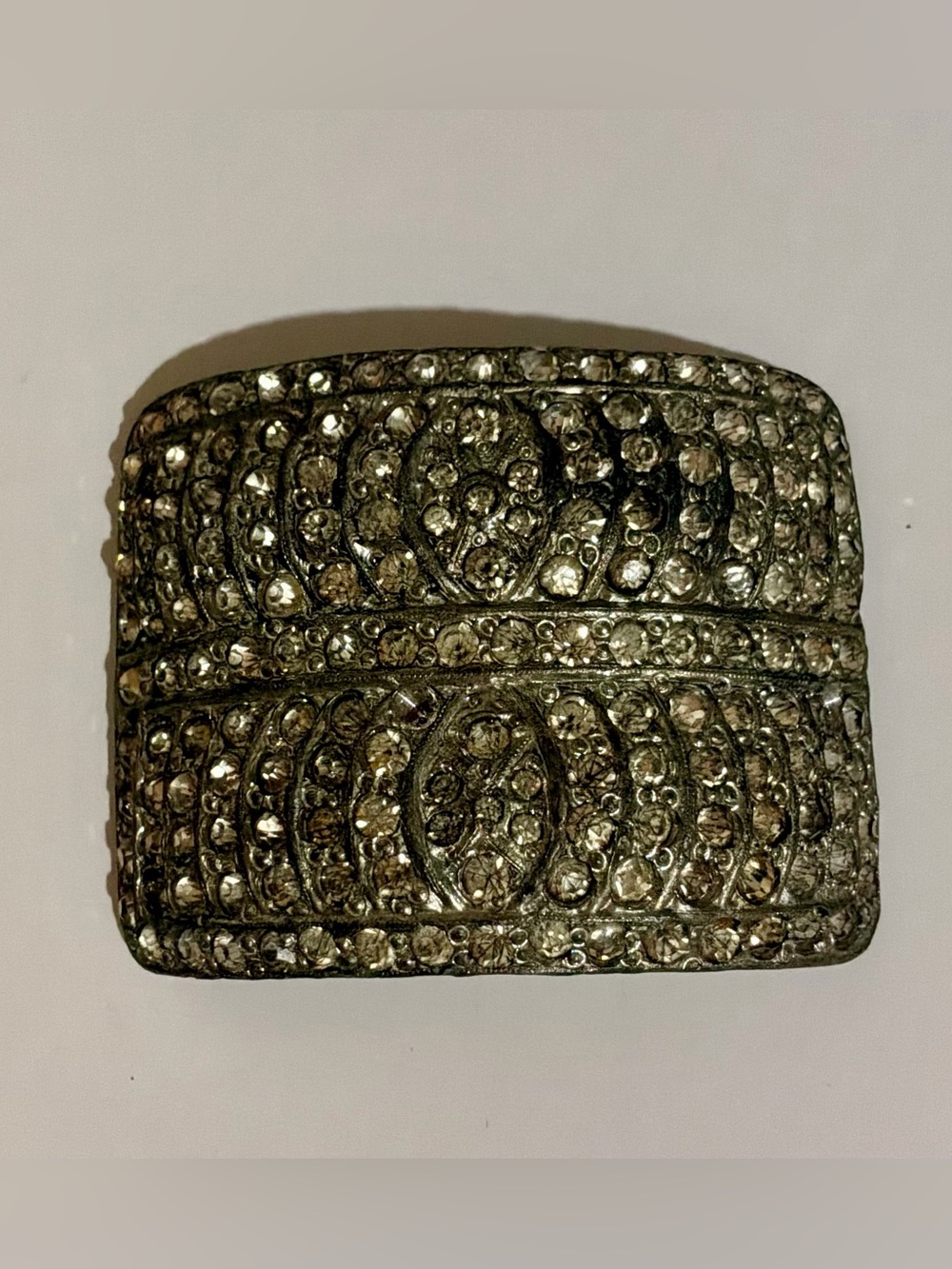 Vintage 40’s…Rhinestone Pave statement belt buckle